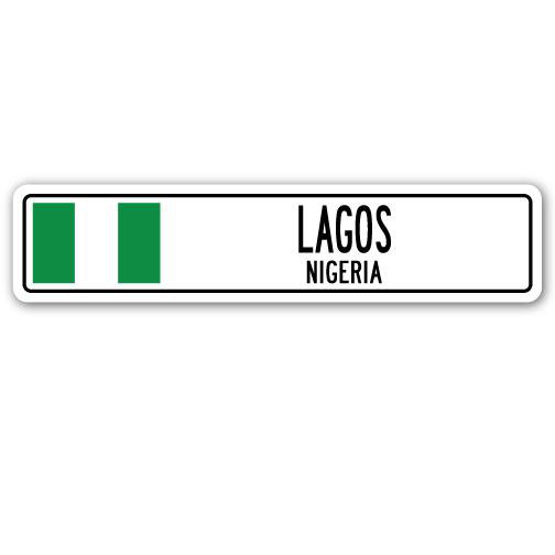 Panneau de signalisation en aluminium Lagos, H 4 po x l 18 po x P 1 po