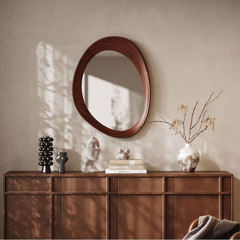 Miroir mural en bois massif