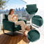 Chaise d'appoint rembourrée en tissu chenille-1932206749