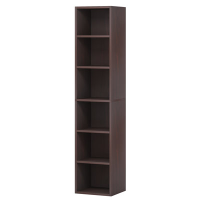 Bibliothèque en coin 70,9 "à 6 niveaux avec cerises