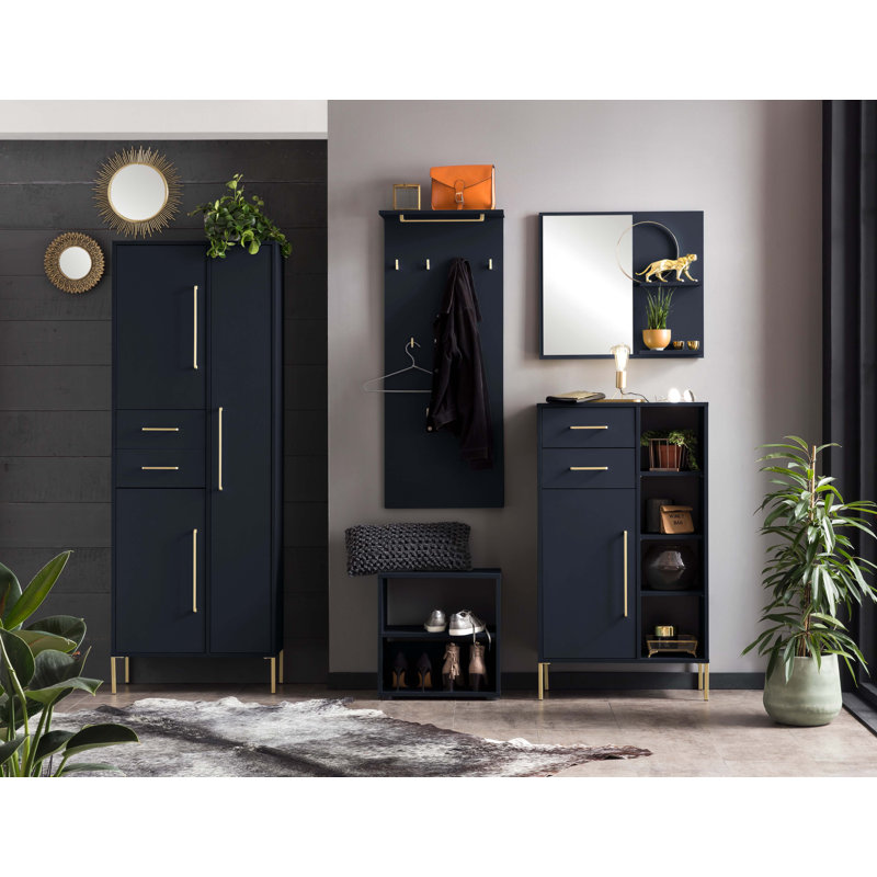 Bansil 4 Pair Shoe Rack, Dark Blue