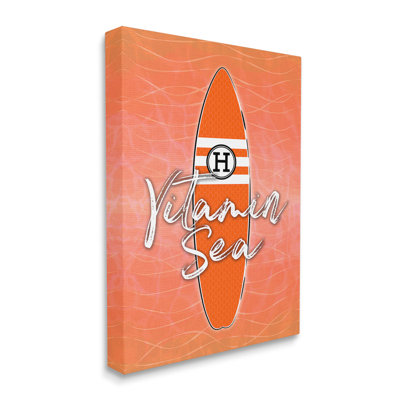 Vitamin Sea On Orange Canvas Wall Art Design By Martina Pavlova