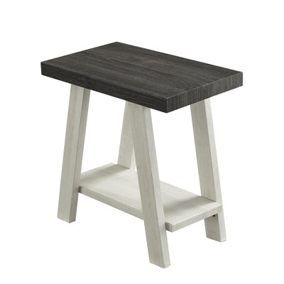 Contemporary Wood Side Table With Shelf For Extra Space In Style - Storage