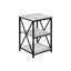 Table d'appoint, côté, bout, table de chevet, lampe, salon, chambre à coucher, stratifié, métal, contemporain, moderne-764809172-764809171