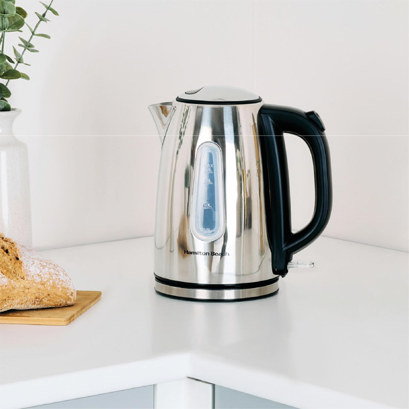 Hamilton Beach 1.7L Stainless Steel Electric Tea Kettle, Silver
