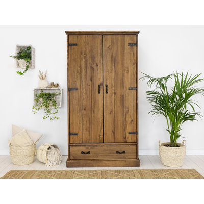 Broussard 2 Door Solid Wood Wardrobe