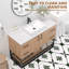 Ensemble de meuble-lavabo simple 48 po avec lavabo et tablette inférieure ouverte