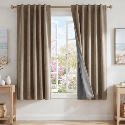 Rideau occultant pour rideaux occultant et isolant pour chambre à coucher et salon, 2 panneaux