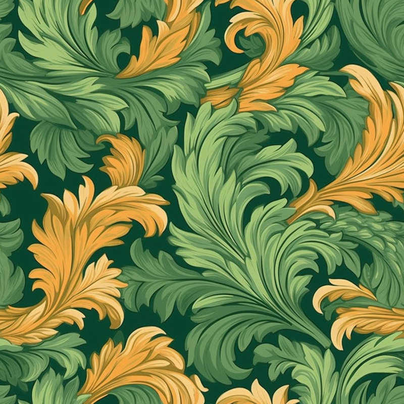 Polyester Comforter, Twin Comforter, Green/Orange Floral