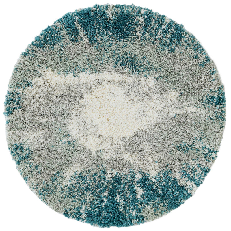  Velvet Soft Touch Shag Rug, Round 3'3"