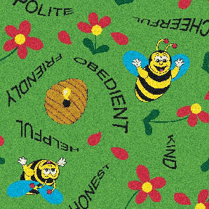 Joy Carpets Educational Bee Attitudes Area Rug | Wayfair