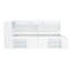 White Single Multifunctional Bed with Drawers, Bookcase & Storage Cupboard, Slatted Frame-1413147398