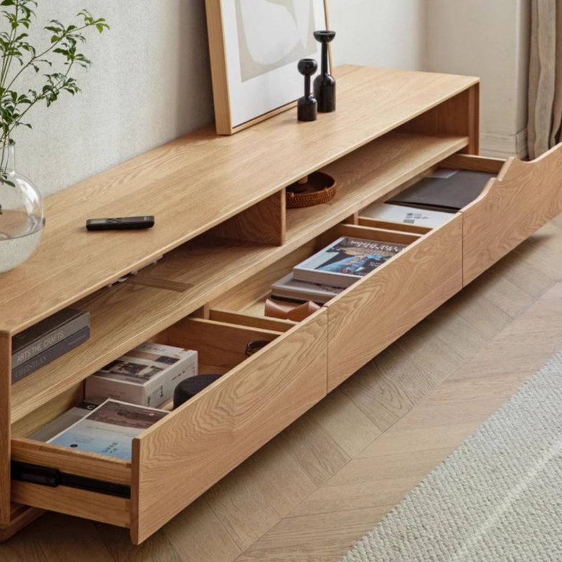 Meuble télé Modern Burlywood, H 13,78 po x L 59,06 po x l 13,78 po