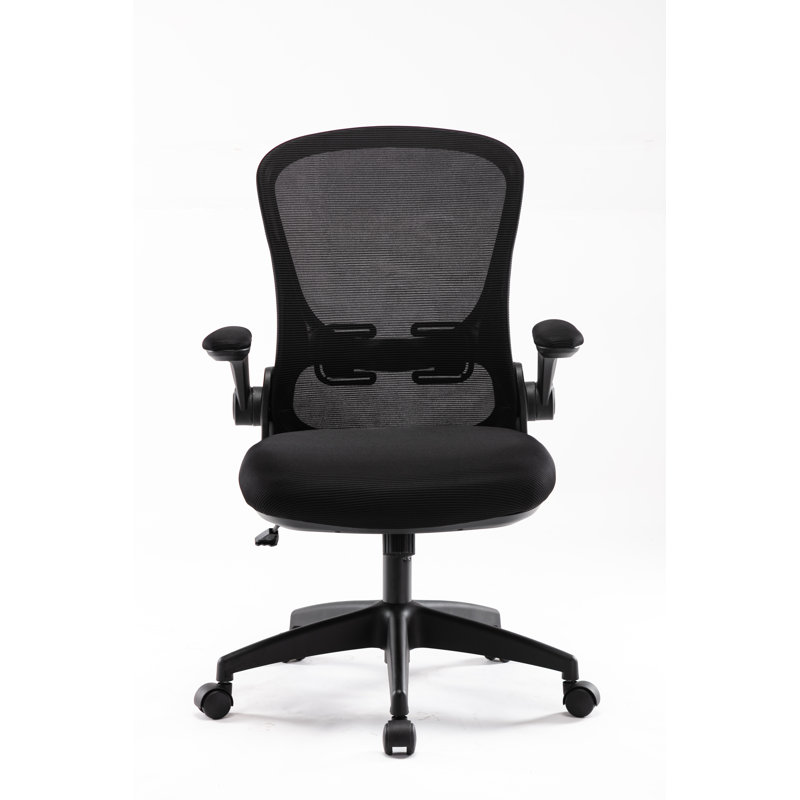 Chaise de travail en maille, Noir, Noir