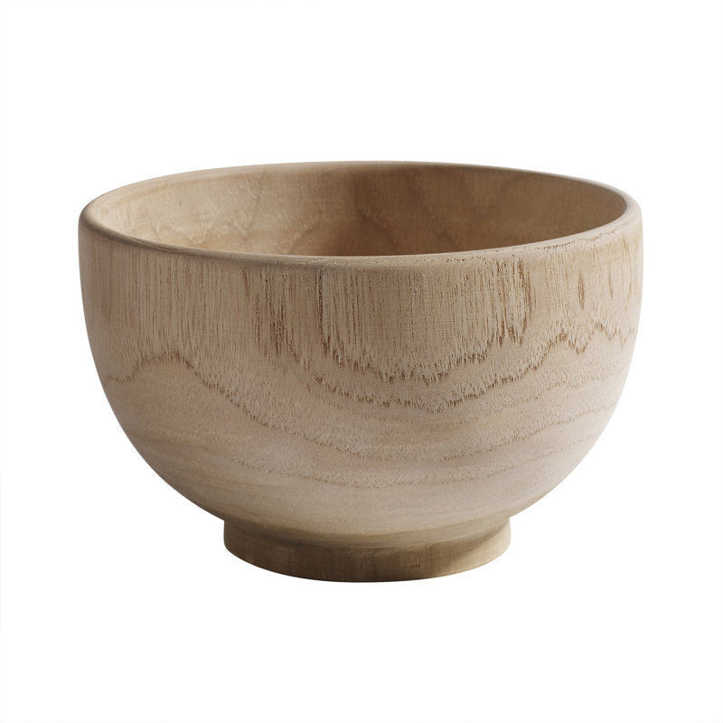 Bol en bois Pella Base, H 3,5 po x l 5,9 po x P 5,9 po