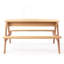 Table de pique-nique d'extérieur en bois 3 en 1 avec parasol, sable convertible et wate, certification Grey Astm et Cpsia-1779081551
