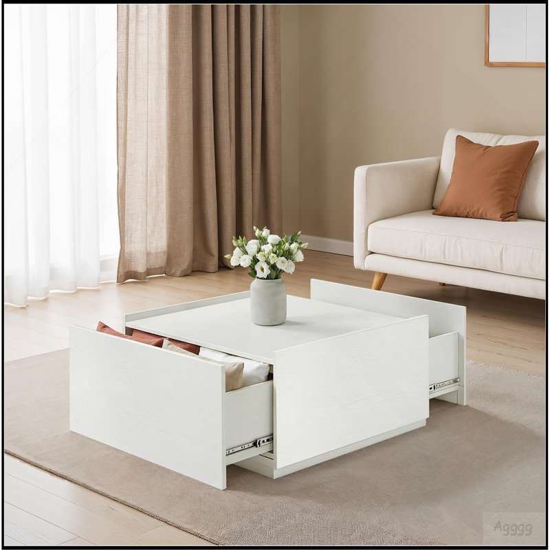 Table basse de style transitionnel 1pc, Blanc