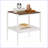 Set of 2 Brown Tempered Glass Coffee Tables for Living Room, Easy-Clean & Space-Saving with MDF Storage Layer-1547404984-1547404991