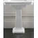 Etoile 25.38" Tall White Ceramic Rectangular Pedestal Bathroom Sink with Overflow
