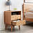 Pure Solid Wood Bedside Cabinet Modern Simple Nightstands Oak Bedside Cabinet Nordic Bedroom Solid Beech Storage Cabinet