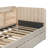 Twin Size Upholstered Daybed with Trundle, Storage Shelves,USB & Outlet-276208524