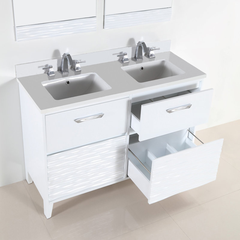 Ensemble de meuble-lavabo double 48 po Aashini