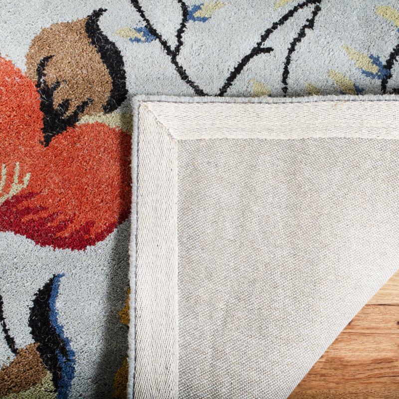 Tapis floral en laine et viscose touffeté à la main Avayah Soho, Rectangle 2 pi x 3 pi