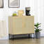 Armoire d'appoint multifonctionnelle avec beaucoup de rangement, idéale pour organiser des articles de maison et rehausser la décoration intérieure
