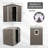 6Ft X 5Ft Outdoor Metal Storage Shed Gray With Window-123375714-123375715