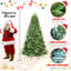 Arbre de Noël classique avec extrémités en PE + PVC - branches articulées réalistes, assemblage facile, support en métal stable, aspect naturel pour la décoration des Fêtes