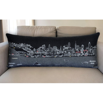 Coussin lombaire 14 "x 35" crème Philadelphia