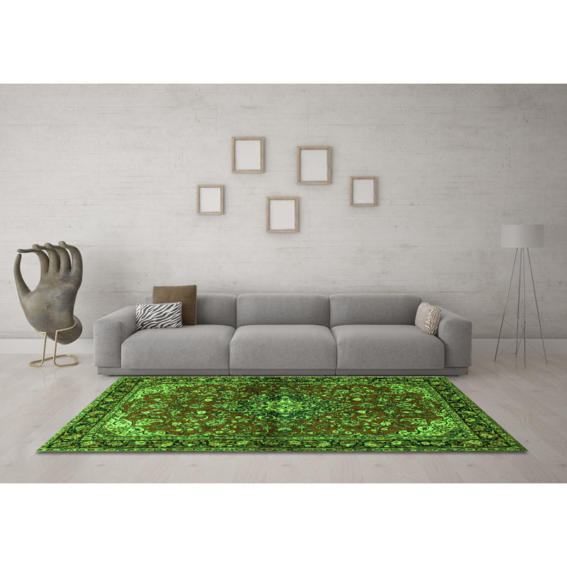 Washable Oriental Indoor Rug, Square 8'