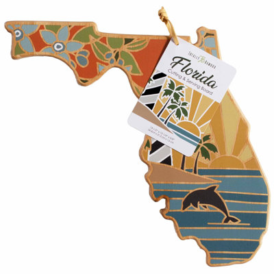 Planche à découper et servir en Floride avec œuvre d'art par Summer Stokes