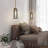 Sandrell 1-Light 12" H Gold/Black Pendant