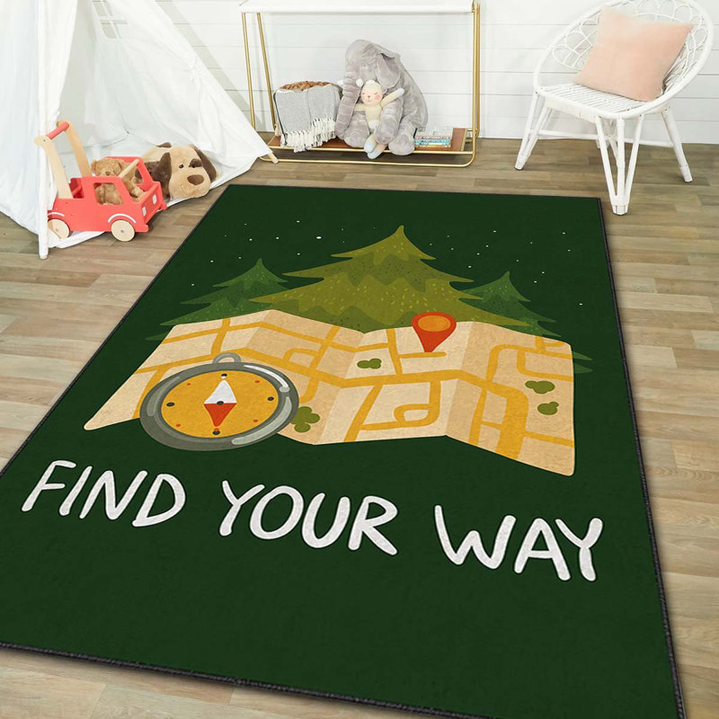 Tapis luxueux en polyester, 5,2 x 7,5 pi | Éponge stratifiée anti-dérapante 740 g / m² pour plus de durabilité | Antibactérien, facile à nettoyer, lavable à la machine à 86 ° F, superbe impression numérique sur tissu de velours