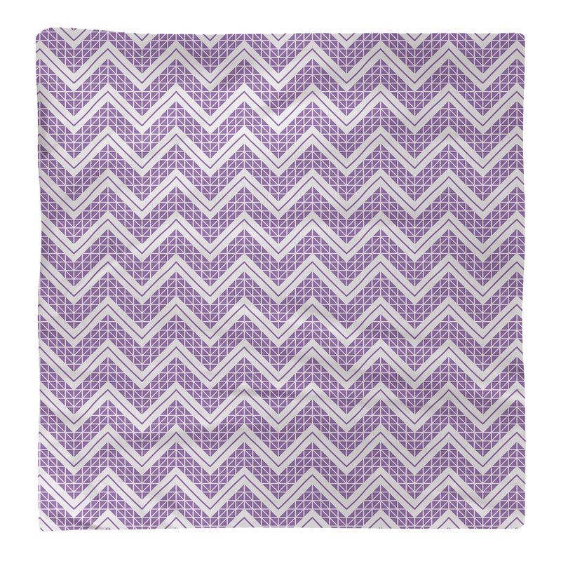 Serviette de coton à la main inversée classique Stephenie, Violet, Sergé de coton, H 0,1 po x l 10 po x P 10 po