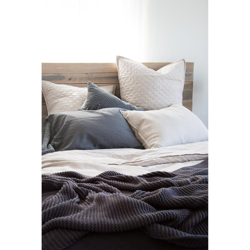 Hampton Buttons Sham, Flax, Standard