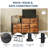TV Stand with Open Storage Shelves and Charging Station, Entertainment Center with 8 Fabric Drawer, TV Media Console Table with Wood Top, Storage Organizer-1995889890
