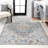 Mirnes Bohemian Medallion Low-Pile Machine-Washable Cream/Blue/Terra Rug-936870626