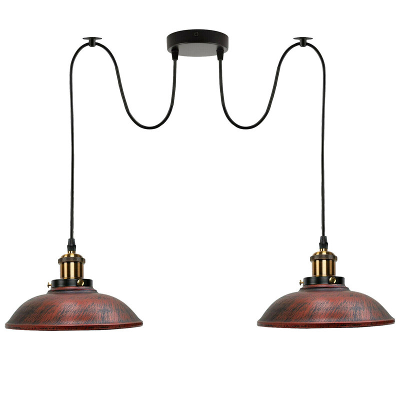 Hinkle 2 - Light Cluster Pendant, Rustic Red