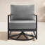 Chaise d'extérieur coulissante en métal avec coussins Burridge
