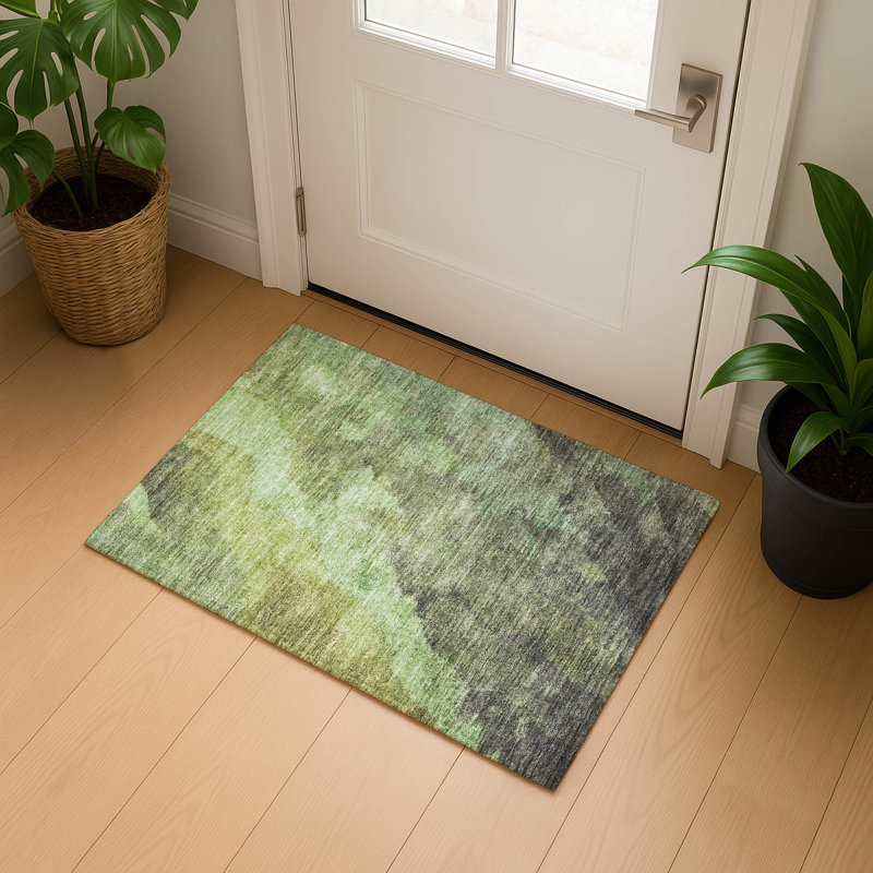 Premium Machine Washable Pirtle AMF1983 Abstract Rug, Rectangle 1'8" x 2'6"