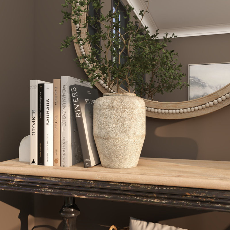 Vase de table en métal , H 12,05 po x l 9,05 po x P 9,15 po