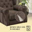 Fauteuil d'appoint rembourré de style nordique avec pieds en bois robustes-133995814