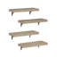 Ensemble de 4 tablettes flottantes murales, naturelles-1588247781