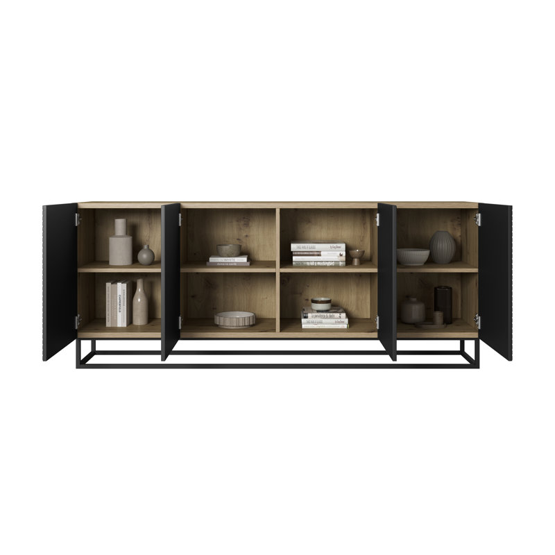 Mehrunisha 200cm Sideboard, Artisan/Black