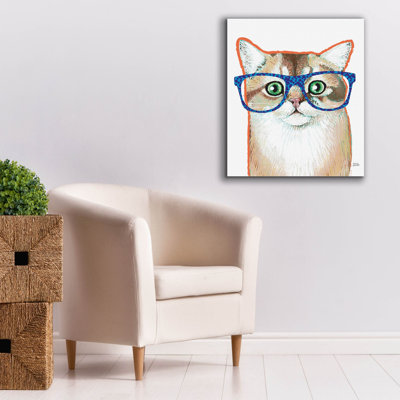 «Bespectacled Pet 2» par Melissa Averinos, art mural sur toile