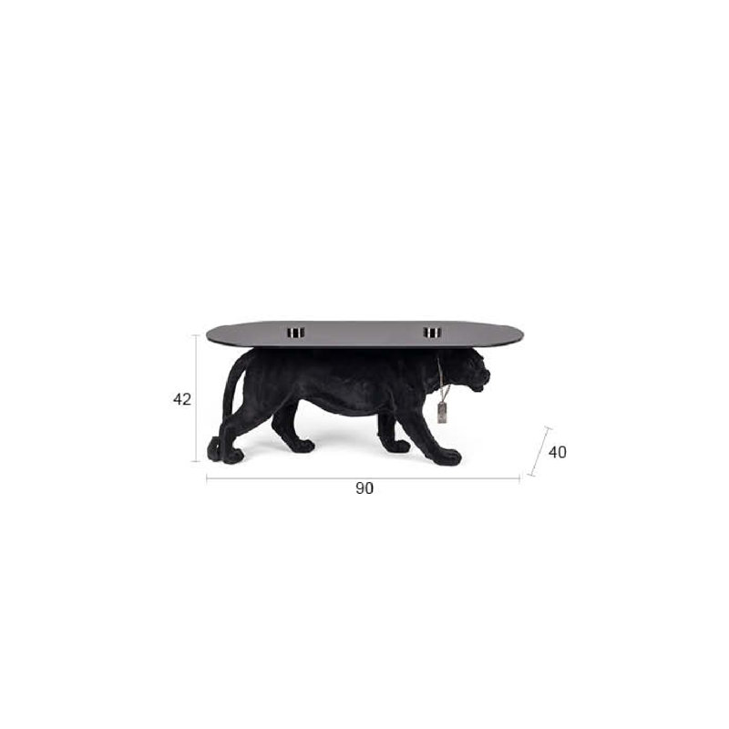 Dope As Hell Coffee Table, Black Top/Black Base