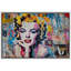 Marilyn Monroe Street Graffiti Portrait, chambre à coucher colorée, impression sur toile encadrée-107907653-107907648