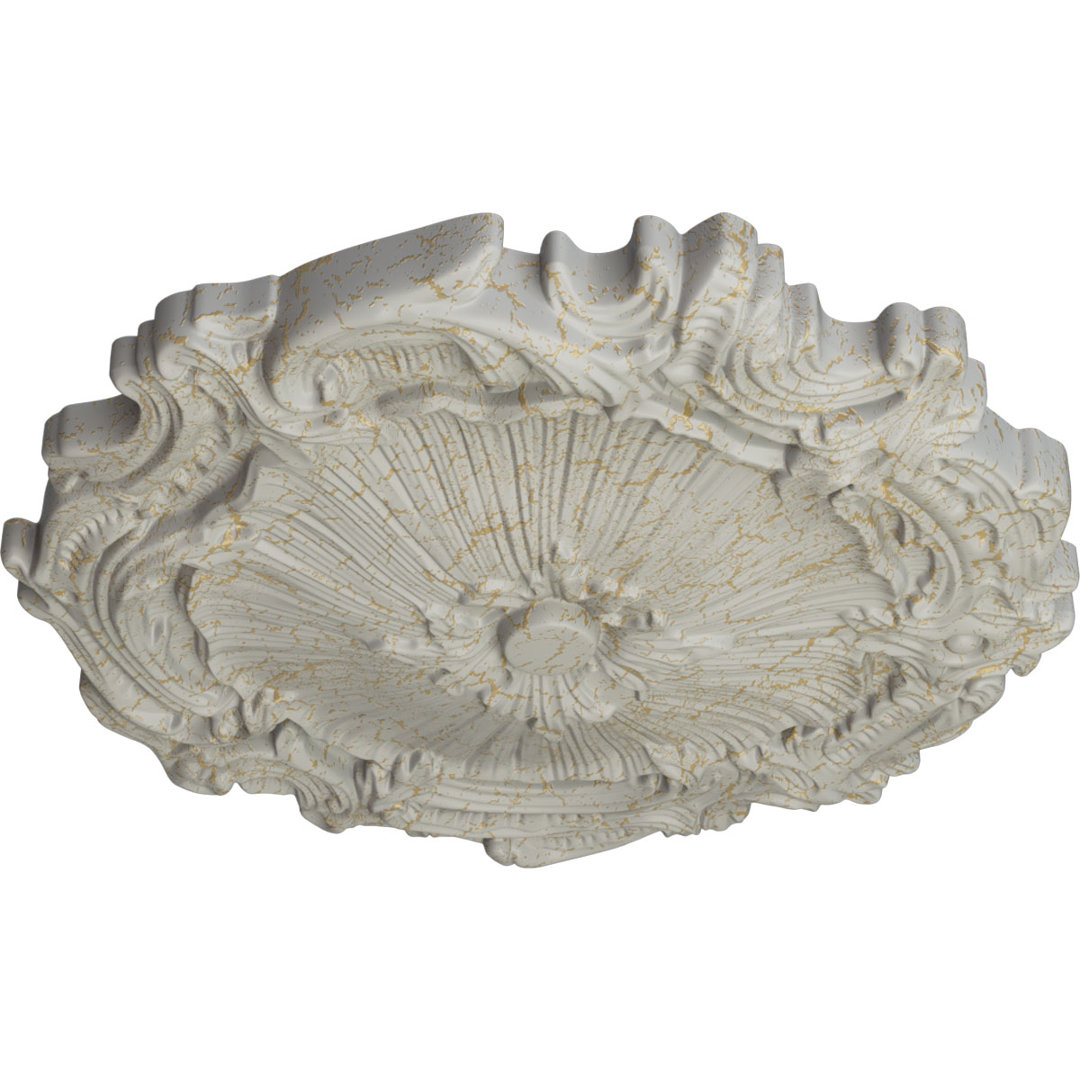 Endurathane Plymouth Ceiling Medallion, 16 3/4"OD x 1 3/8"P (Fits Canopies up to 1 5/8") Ekena Millwork